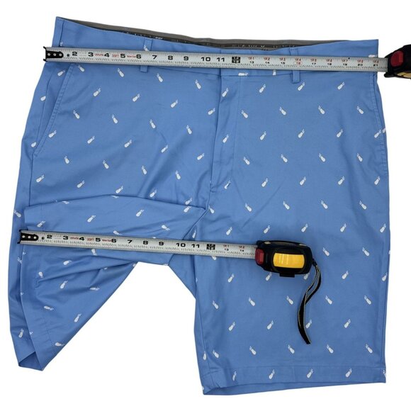 Walter Hagen Size 36 Mens Blue Golf Shorts With Pineapple Print Polyester/Spand - Picture 7 of 12